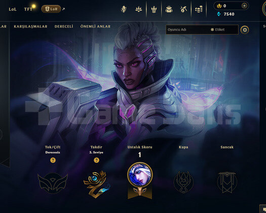 TR Unranked | 2 Kostüm - 22 Hero | LoL Hesap