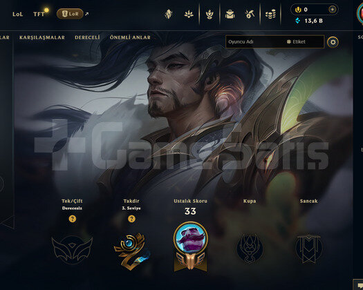 TR Unranked | 9 Kostüm - 13K Mö | Dereceli Hazır
