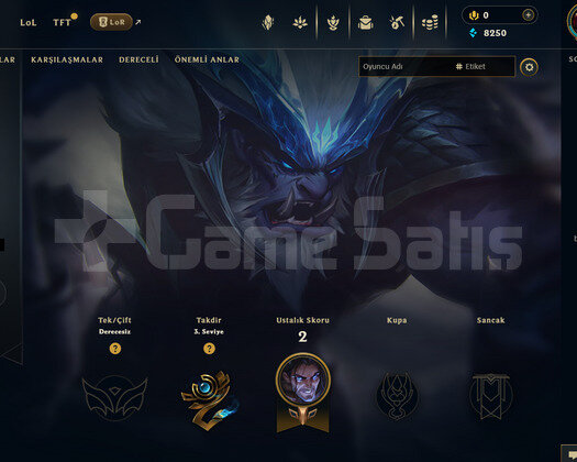 TR Unranked | 1 Kostüm - 25 Hero | LoL Hesap
