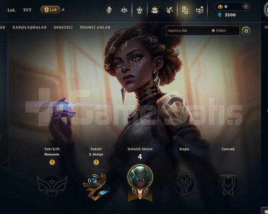 TR Unranked | 3 Kostüm - 24 Hero | LoL Hesap
