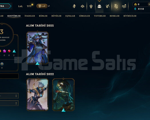 TR Unranked | 4 Kostüm - 31 Hero | LoL Hesap