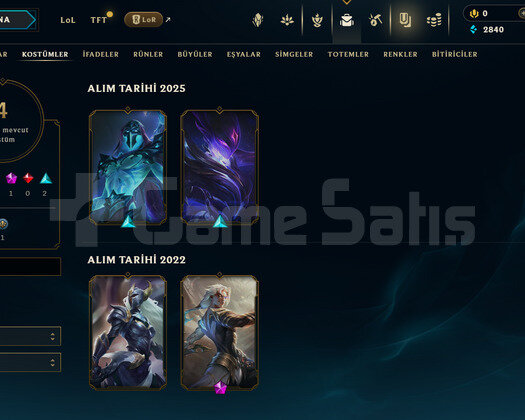 TR Unranked | 4 Kostüm - 36 Hero | LoL Hesap