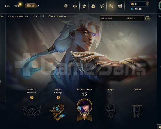 TR Unranked | 4 Kostüm - 36 Hero | LoL Hesap