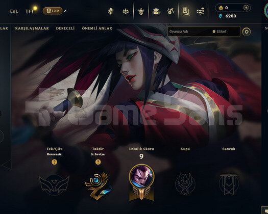 TR Unranked | 2 Kostüm - 22 Hero | LoL Hesap