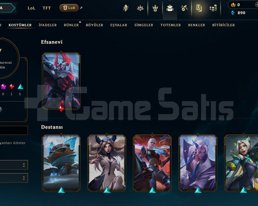 TR Unranked | 7 Kostüm - 25 Hero | LoL Hesap