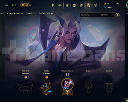 TR Unranked | 7 Kostüm - 25 Hero | LoL Hesap