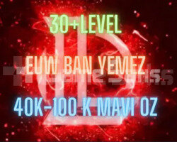 EUW BAN YEMEZ 30+LEVEL 40K-100K BE UNRANKED HESAP
