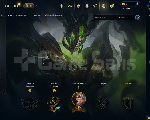 TR Unranked | 1 Kostüm - 26 Hero | LoL Hesap