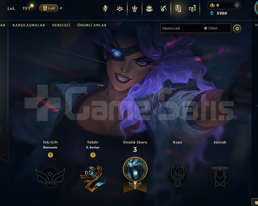 TR Unranked | 3 Kostüm - 22 Hero | LoL Hesap