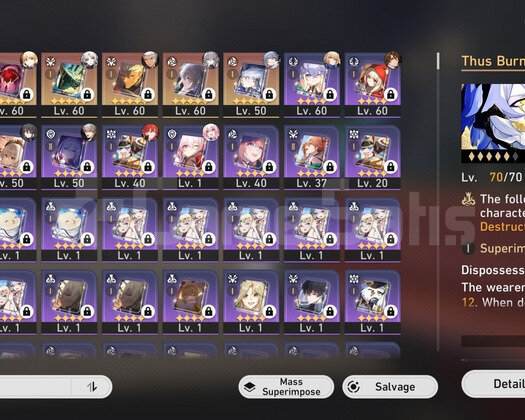 E0S1 Phainon + E0S1 Sunday + E1S1 Bronya + Saber