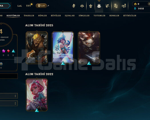 TR Unranked | 4 Kostüm - 37 Hero | LoL Hesap