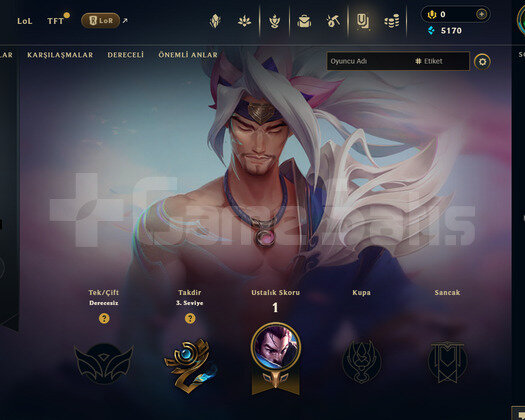 TR Unranked | 1 Kostüm - 20 Hero | LoL Hesap