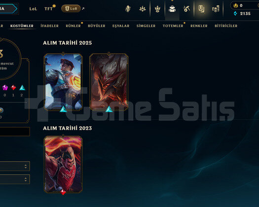 TR Unranked | 3 Kostüm - 38 Hero | LoL Hesap