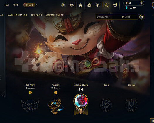 TR Unranked | 1 Kostüm - 24 Hero | LoL Hesap