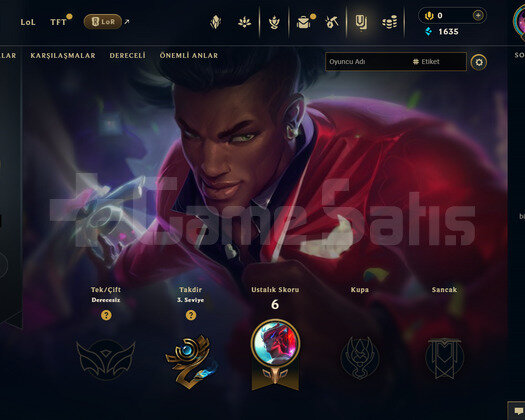 TR Unranked | 1 Kostüm - 25 Hero | LoL