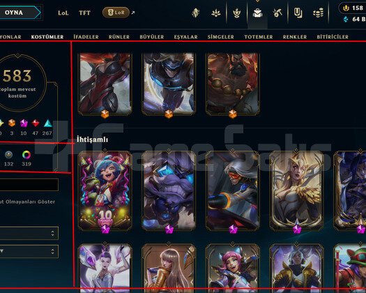 821 LEVEL / 583 SKIN / FULL HERO / +MAIL / KAÇMAZ