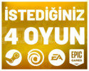 İstediğiniz 4 Oyun +Garanti