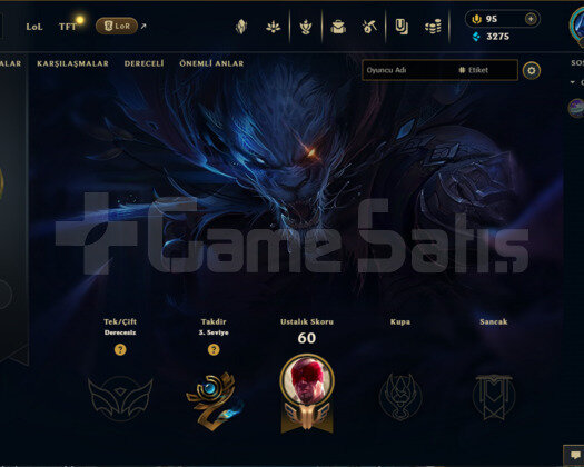 TR 9 SKIN 29 HERO HANDMADE UNRANKED FRESH HESAP