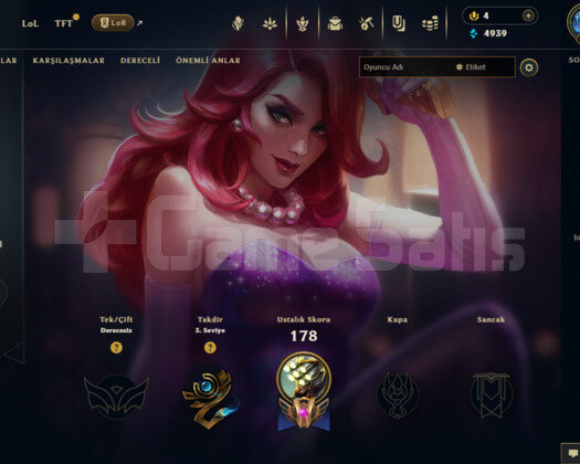 TR 29 SKIN 61 HERO HANDMADE UNRANKED FRESH HESAP