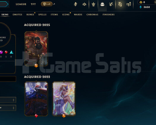 TR Unranked | 3 Kostüm - 22 Hero | LoL Hesap