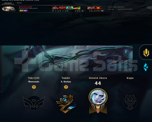 EUW UNR GARANTİLİ TOP JUNG MAİN 13S 23H MAİL DĞŞN