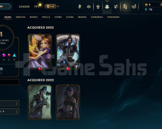 EUW Unranked | 4 Kostüm - 25 Hero | LoL Hesap