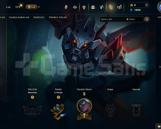 TR Unranked | 1 Kostüm - 26 Hero | LoL