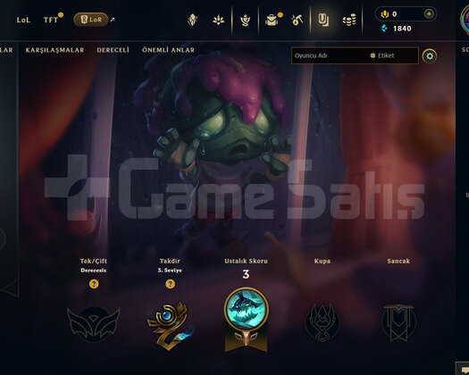 TR Unranked | 1 Kostüm - 27 Hero | LoL