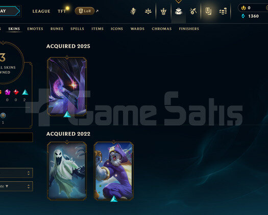 TR Unranked | 3 Kostüm - 25 Hero | LoL Hesap