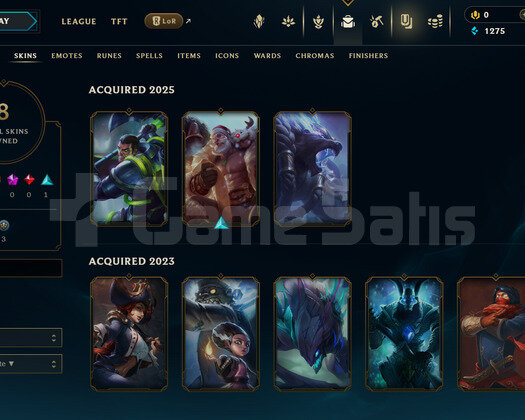 TR Unranked | 8 Kostüm - 43 Hero | LoL Hesap