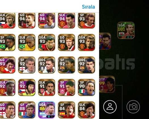 TEK BAĞ KONAMI BAĞLI SOLU İCONLU,LEGENDLİ HESAB