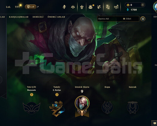 TR Unranked | 1 Kostüm - 30 Hero | LoL