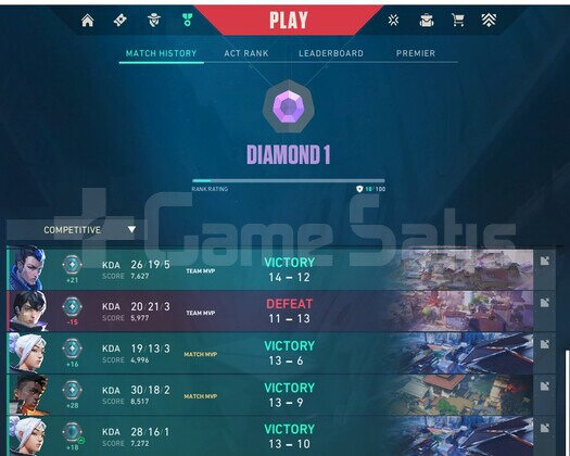VALORANT YÜKSEK MMR DİA ELO HESAP