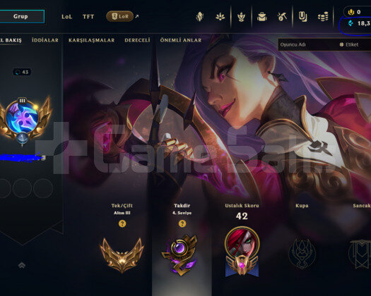 EUW SAVAŞ KRALİÇESİ KATARİNA P3-P2 MMR 18K M.Ö ACC