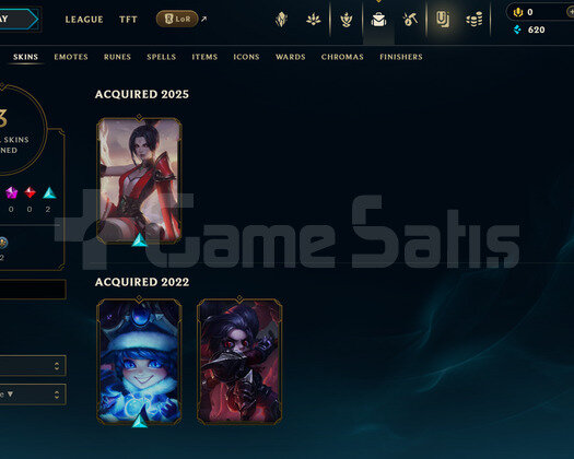 TR Unranked | 3 Kostüm - 35 Hero | LoL Hesap