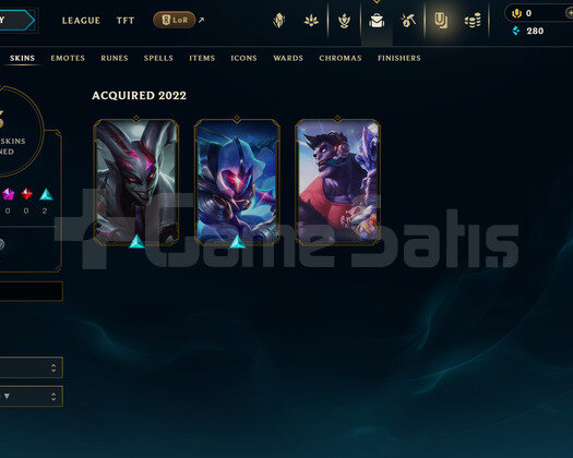 EUW Unranked | 3 Kostüm - 43 Hero | LoL Hesap