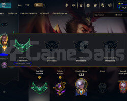 EUW D4-Z1MMR 13WİN ZÜMRÜT 4 24SKİN HANDMADE ACC!