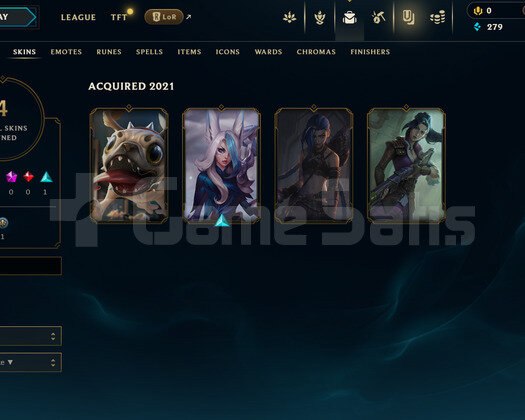 EUW Unranked | 4 Kostüm - 25 Hero | LoL Hesap