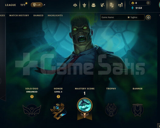 TR Unranked | 5 Kostüm - 21 Hero | LoL Hesap