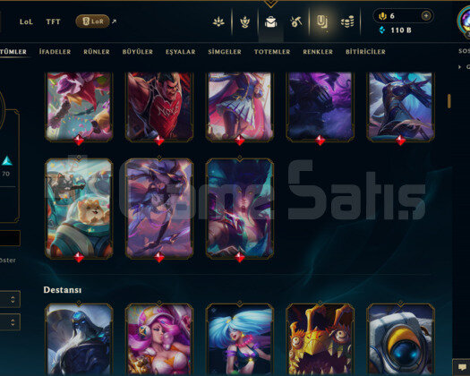 EUW / 341 LEVEL / 265 SKİN / 170 HERO +MAİL
