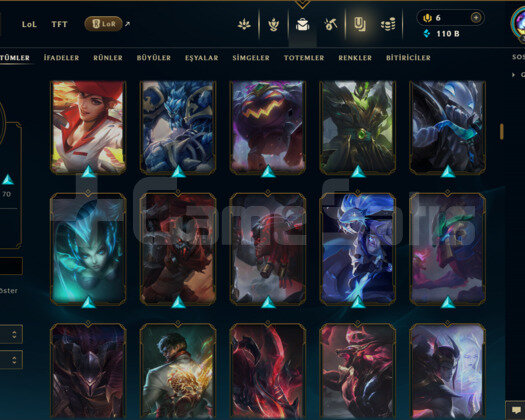 EUW / 341 LEVEL / 265 SKİN / 170 HERO +MAİL