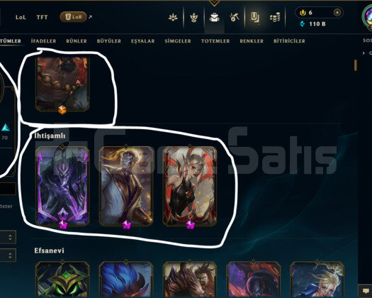 EUW / 341 LEVEL / 265 SKİN / 170 HERO +MAİL