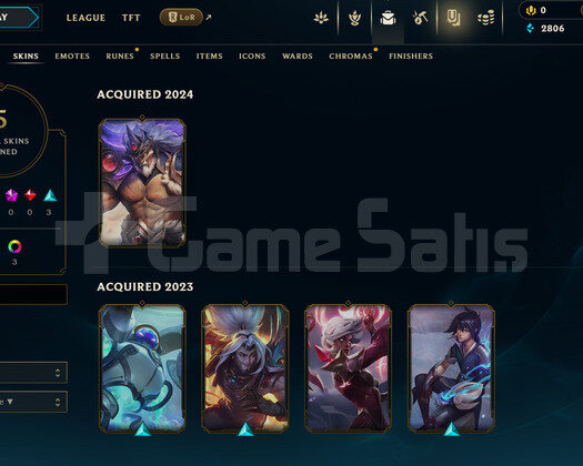 TR Unranked | 5 Kostüm - 36 Hero | LoL Hesap