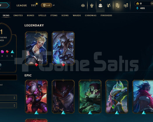 EUW Unranked | 11 Kostüm - 46 Hero | LoL Hesap