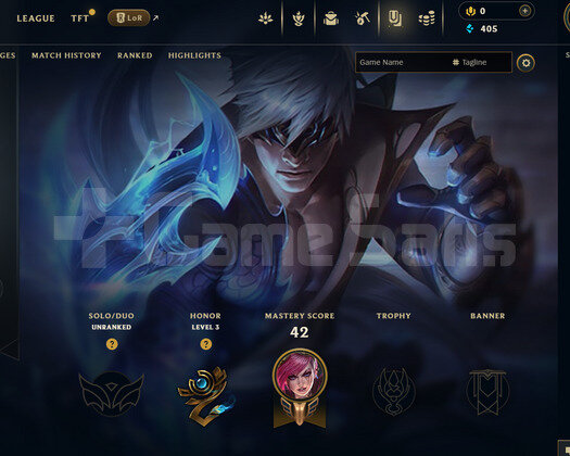 EUW Unranked | 11 Kostüm - 46 Hero | LoL Hesap