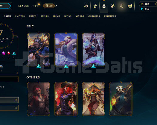 EUW Unranked | 7 Kostüm - 33 Hero | LoL Hesap