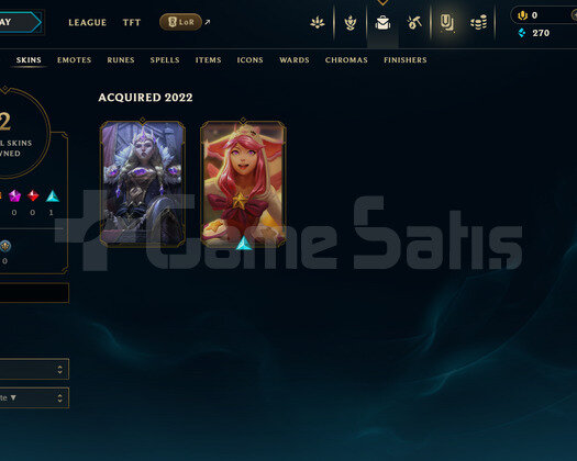 EUW Unranked | 2 Kostüm - 25 Hero | LoL Hesap