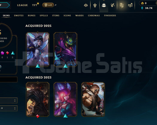 EUW Unranked | 5 Kostüm - 38K Mö | Dereceli Hazır