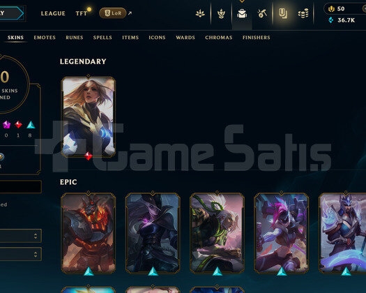 EUW Unranked | 10 Kostüm - 36K Mö | Dereceli Hazır