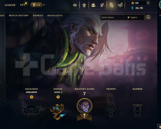EUW Unranked | 10 Kostüm - 36K Mö | Dereceli Hazır